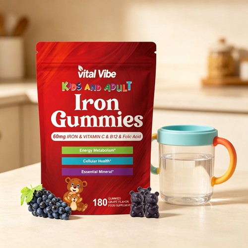 Active iron gummies 180 sugar - iron,