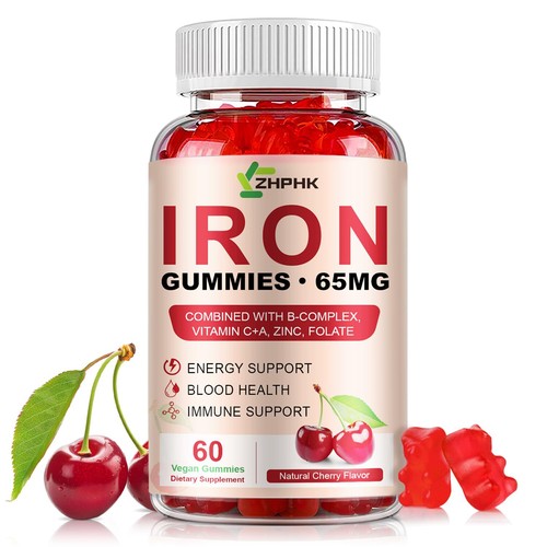 Iron gummies 65mg - 65mg, +